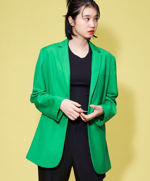 FOREVER 21(フォーエバー トゥエンティーワン)の「【POP】ビッグテーラードジャケット(その他アウター・レディース・グリーン・FREE)」の9枚目の写真