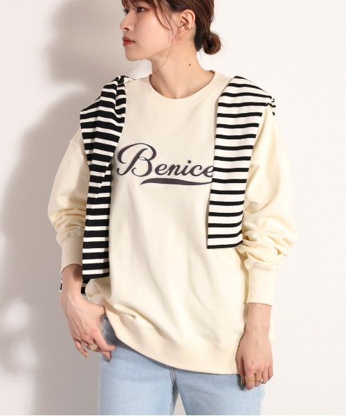 cepo（セポ）の「サテンロゴスウェット（スウェット・レディース・ブルー/グレー/オフホワイト・M）」の2枚目の写真