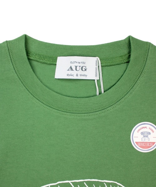 AUG(オーグ)の「AUG キボリクマ プリント Tee(Tシャツ/カットソー・レディース・ピンク系/ブラック/イエロー系/グリーン系/オフホワイト/グレイッシュベージュ・FREE)」の7枚目の写真