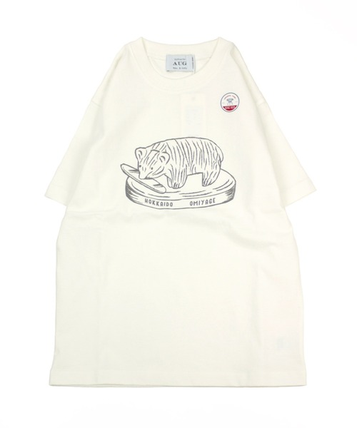 AUG(オーグ)の「AUG キボリクマ プリント Tee(Tシャツ/カットソー・レディース・ピンク系/ブラック/イエロー系/グリーン系/オフホワイト/グレイッシュベージュ・FREE)」の13枚目の写真