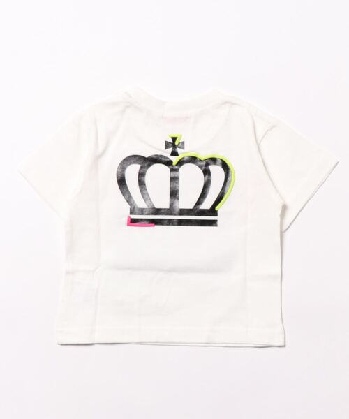 BABYDOLL（ベビードール）の「親子お揃い ネオンロゴTシャツ 8069K（Tシャツ/カットソー・キッズ・ブラック/ホワイト・130cm/140cm/120cm/150cm/80ｃｍ/110cm/90cm/100cm）」の3枚目の写真