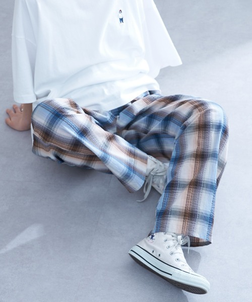 CIAOPANIC TYPY（チャオパニックティピー）の「オンブレチェックシアサッカーイージーパンツ（その他パンツ・メンズ・イエロー/ブルー/ブラック・MEDIUM/LARGE）」の5枚目の写真