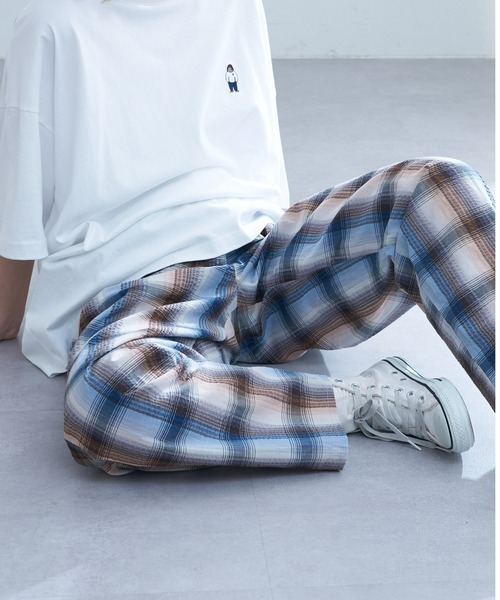 CIAOPANIC TYPY（チャオパニックティピー）の「オンブレチェックシアサッカーイージーパンツ（その他パンツ・メンズ・イエロー/ブルー/ブラック・MEDIUM/LARGE）」の6枚目の写真