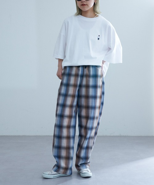 CIAOPANIC TYPY（チャオパニックティピー）の「オンブレチェックシアサッカーイージーパンツ（その他パンツ・メンズ・イエロー/ブルー/ブラック・MEDIUM/LARGE）」の10枚目の写真