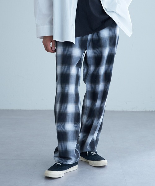 CIAOPANIC TYPY（チャオパニックティピー）の「オンブレチェックシアサッカーイージーパンツ（その他パンツ・メンズ・イエロー/ブルー/ブラック・MEDIUM/LARGE）」の13枚目の写真