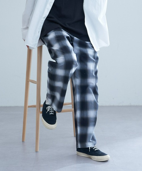 CIAOPANIC TYPY（チャオパニックティピー）の「オンブレチェックシアサッカーイージーパンツ（その他パンツ・メンズ・イエロー/ブルー/ブラック・MEDIUM/LARGE）」の11枚目の写真