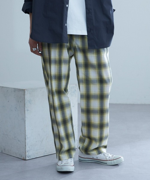 CIAOPANIC TYPY（チャオパニックティピー）の「オンブレチェックシアサッカーイージーパンツ（その他パンツ・メンズ・イエロー/ブルー/ブラック・MEDIUM/LARGE）」の19枚目の写真
