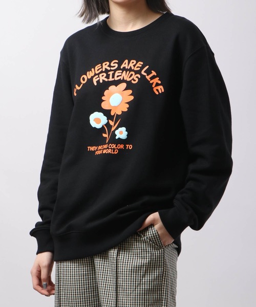 MODISH GAZE（モディシュガゼ）の「MODISH GAZE 裏毛スウェット フラワー発泡プリント（スウェット・メンズ・ネイビー/オートミール/ブラック・M/LL/L）」の21枚目の写真