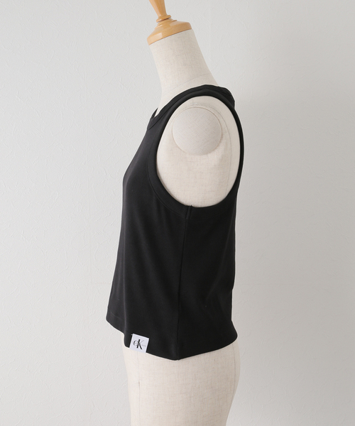 Calvin Klein Jeans（カルヴァンクラインジーンズ）の「【Calvin Klein Jeans / カルバン クライン ジーンズ】TAB BIRLA TANK TOP（タンクトップ・レディース・ホワイト/ブラック・SMALL）」の11枚目の写真