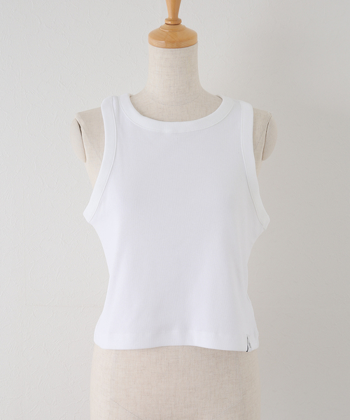 Calvin Klein Jeans（カルヴァンクラインジーンズ）の「【Calvin Klein Jeans / カルバン クライン ジーンズ】TAB BIRLA TANK TOP（タンクトップ・レディース・ホワイト/ブラック・SMALL）」の8枚目の写真