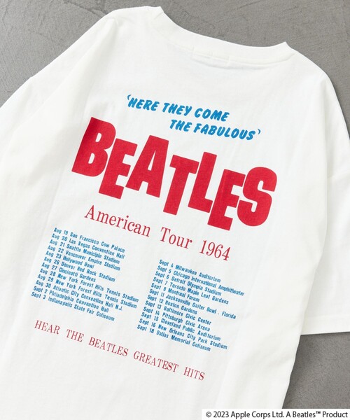 FREAK'S STORE(フリークスストア)の「【限定展開】THE BEATLES/ザ・ビートルズ 別注TOUR Tシャツ(Tシャツ/カットソー・レディース・ブラック/グレー/ピンク/オフホワイト・フリ-)」の2枚目の写真