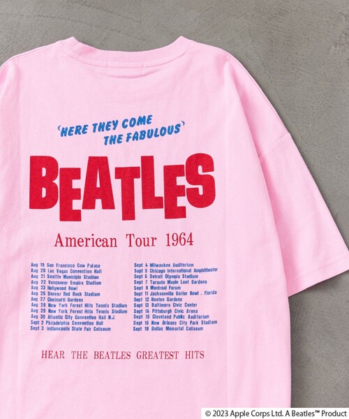FREAK'S STORE(フリークスストア)の「【限定展開】THE BEATLES/ザ・ビートルズ 別注TOUR Tシャツ(Tシャツ/カットソー・レディース・ブラック/グレー/ピンク/オフホワイト・フリ-)」の4枚目の写真
