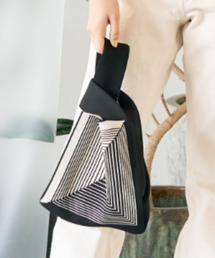 Solace | 幾何学柄ニットバッグ(ハンドバッグ)