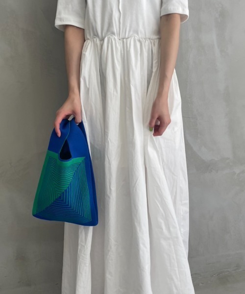 Solace（ソレイス）の「幾何学柄ニットバッグ（ハンドバッグ・レディース・ブルー/イエロー/ブラック・FREE）」の16枚目の写真