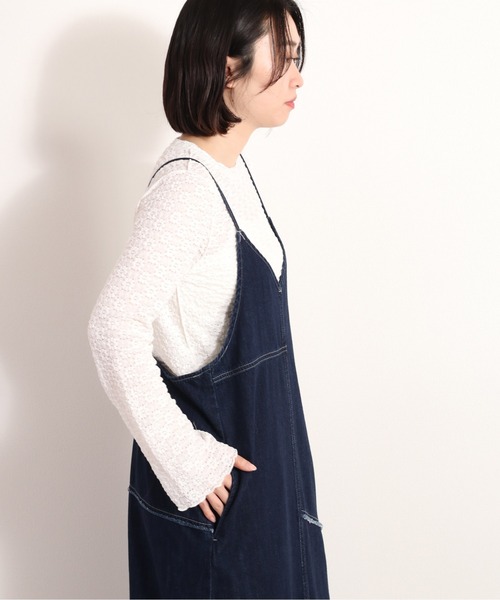 cepo(セポ)の「花レースフレアスリーブトップス(Tシャツ/カットソー・レディース・ブラック/オフホワイト・M)」の7枚目の写真