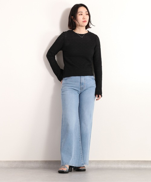 cepo(セポ)の「花レースフレアスリーブトップス(Tシャツ/カットソー・レディース・ブラック/オフホワイト・M)」の19枚目の写真