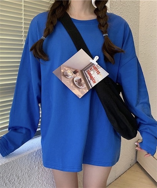 Dream garden(ドリームガーデン)の「ロングスリーブ Tシャツ(Tシャツ/カットソー・レディース・ホワイト/ライトグリーン/ピンク/パープル/ダークグレー/ブルーグレー/ブラック/イエロー/ブルー/ダークブルー/オレンジ/レンガ/チェリーピンク・M/XL/XXL/L)」の7枚目の写真