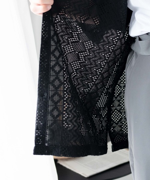 WEGO（ウィゴー）の「WEGO/メッシュBIGシャツ（シャツ/ブラウス・メンズ・その他1/その他2/ブラック系その他/ホワイト系その他/グリーン系その他/パープル/その他3・MEDIUM/LARGE）」の17枚目の写真