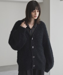 【cussil/クシル】モヘアライクヘビーニット バルーンワイドスリーブカーディガン