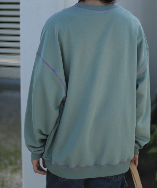 HOOK -original- 飾りステッチマーガレットフリンジ刺繍スウェット（スウェット）｜HOOK（フック）