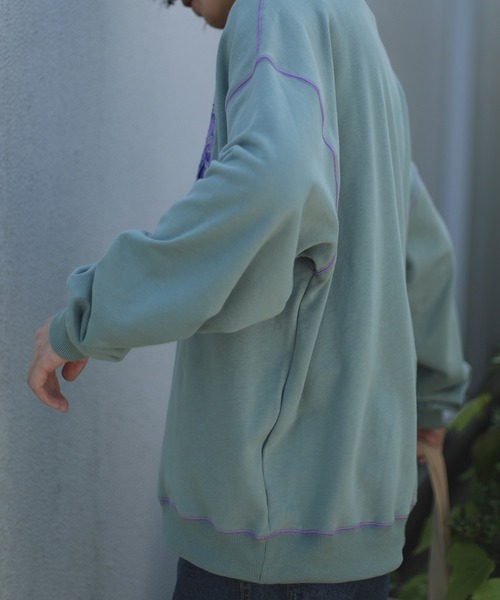 HOOK -original- 飾りステッチマーガレットフリンジ刺繍スウェット（スウェット）｜HOOK（フック）