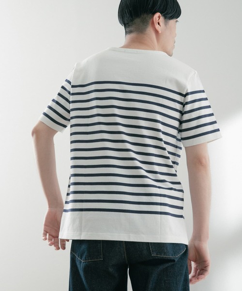 ITEMS URBANRESEARCH（アイテムズ アーバンリサーチ）の「パネルボーダーバスク Tシャツ（Tシャツ/カットソー・メンズ・グリーン/ブラック/ネイビー・MEDIUM/LARGE）」の11枚目の写真