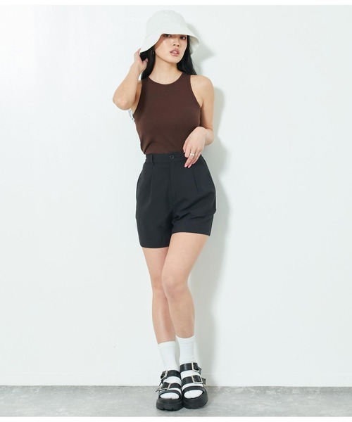 ANAP(アナップ)の「シンプルショートパンツ(その他パンツ・レディース・ライトベージュ/ブラック・FREE)」の10枚目の写真