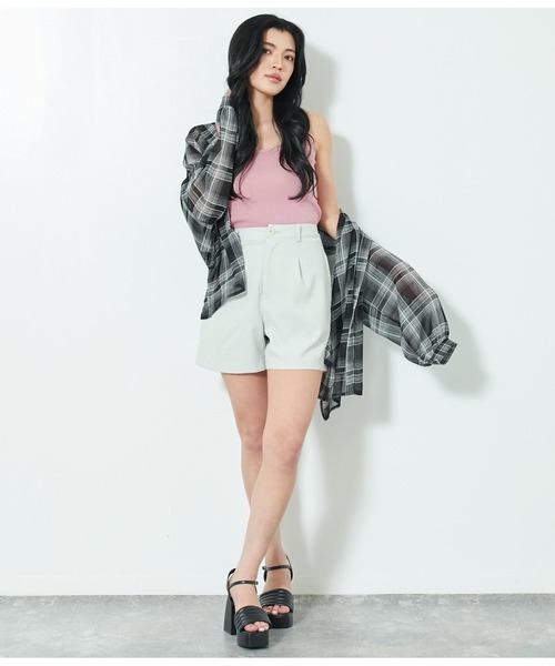 ANAP(アナップ)の「シンプルショートパンツ(その他パンツ・レディース・ライトベージュ/ブラック・FREE)」の9枚目の写真