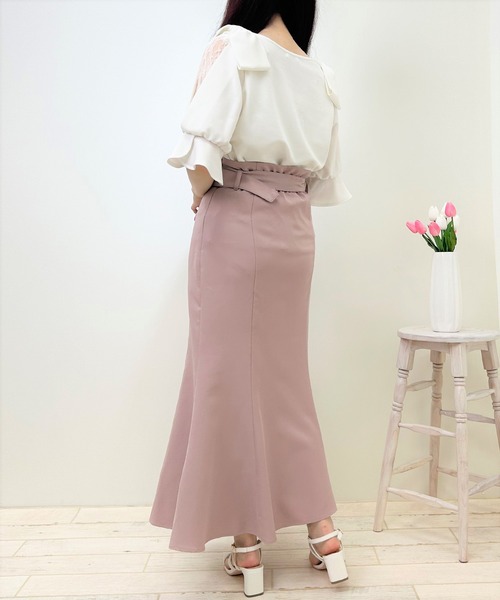 INGNI（イング）の「共ベルト付マーメイド／スカート（スカート・レディース・ライトベージュ/ピンク/ブラック/ミント・FREE）」の19枚目の写真