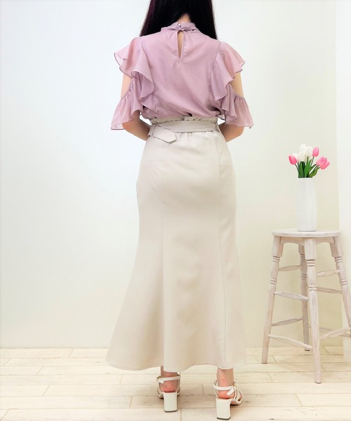 INGNI（イング）の「共ベルト付マーメイド／スカート（スカート・レディース・ライトベージュ/ピンク/ブラック/ミント・FREE）」の7枚目の写真