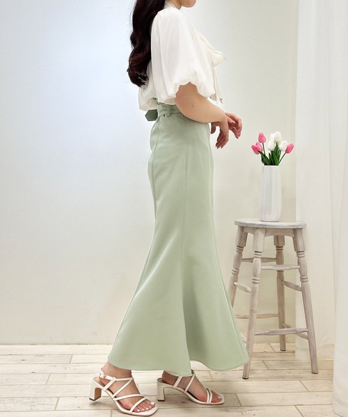 INGNI（イング）の「共ベルト付マーメイド／スカート（スカート・レディース・ライトベージュ/ピンク/ブラック/ミント・FREE）」の10枚目の写真