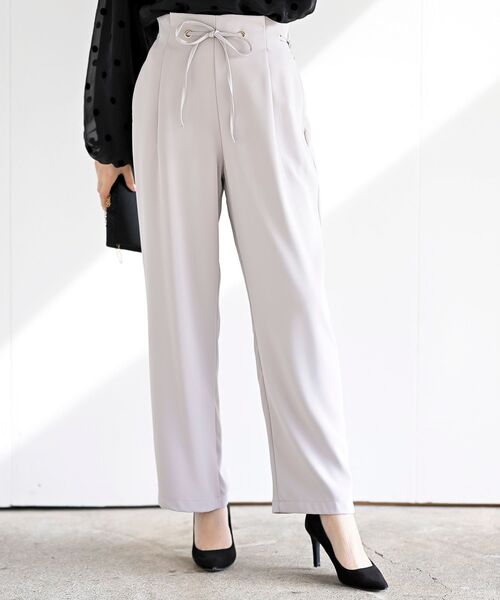 rps（アールピーエス）の「ハイウエストハトメタックパンツ（その他パンツ・レディース・ブラック/ベージュ/ブルー/グリーン/チャコールグレー/ブラウン/ダークベージュ/ネイビー/オレンジ/オフホワイト/ベージュ系その他・フリー/L/M）」の5枚目の写真