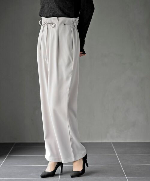 rps（アールピーエス）の「ハイウエストハトメタックパンツ（その他パンツ・レディース・ブラック/ベージュ/ブルー/グリーン/チャコールグレー/ブラウン/ダークベージュ/ネイビー/オレンジ/オフホワイト/ベージュ系その他・フリー/L/M）」の6枚目の写真