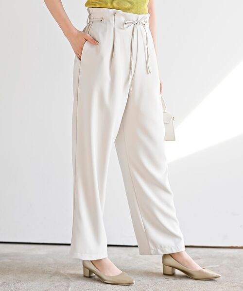 rps（アールピーエス）の「ハイウエストハトメタックパンツ（その他パンツ・レディース・ブラック/ベージュ/ブルー/グリーン/チャコールグレー/ブラウン/ダークベージュ/ネイビー/オレンジ/オフホワイト/ベージュ系その他・フリー/L/M）」の2枚目の写真