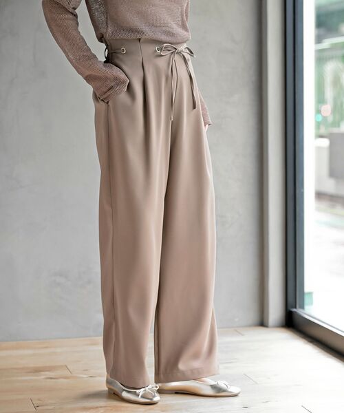 rps（アールピーエス）の「ハイウエストハトメタックパンツ（その他パンツ・レディース・ブラック/ベージュ/ブルー/グリーン/チャコールグレー/ブラウン/ダークベージュ/ネイビー/オレンジ/オフホワイト/ベージュ系その他・フリー/L/M）」の7枚目の写真