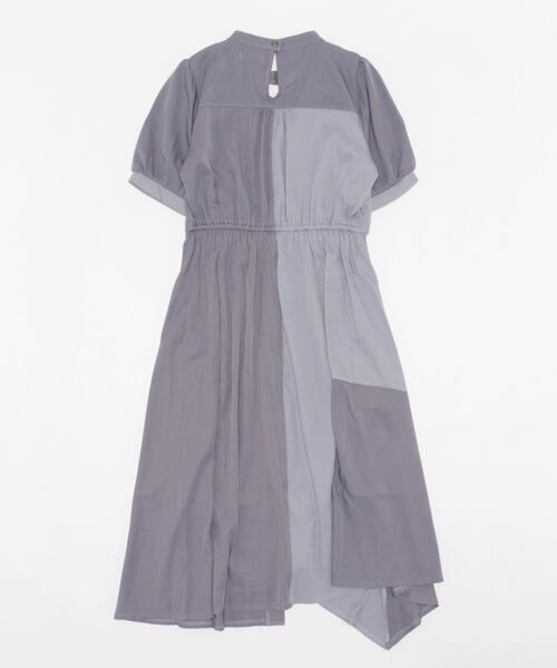 axes femme（アクシーズファム）の「チョーカー風バイカラーワンピース（シャツワンピース・レディース・グリーン/ラベンダー/ブラック・FREE）」の8枚目の写真