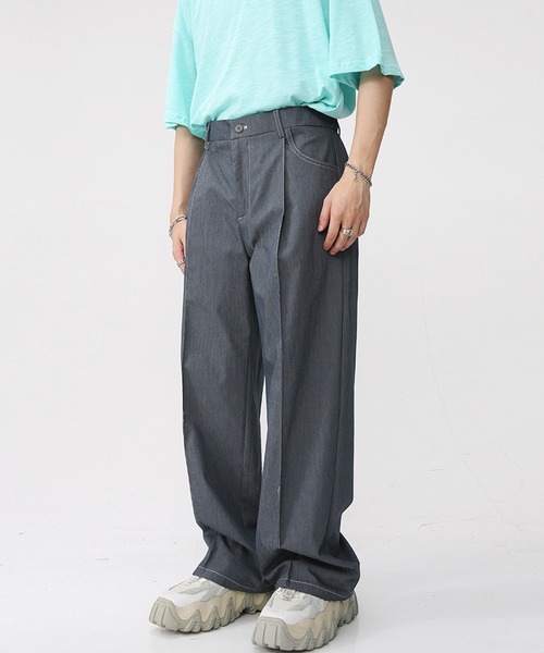aimoha（アイモハ）の「センタープレスフレアスラックス（スラックス・メンズ・グレー/ベージュ・LARGE/X-LARGE/MEDIUM）」の8枚目の写真