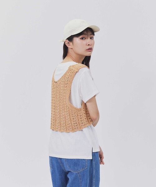 BACK NUMBER（バックナンバー）の「【BACK NUMBER】ニットビスチェレイヤード（ベスト・レディース・ブラック/キャメル/ピンク・L/M）」の16枚目の写真