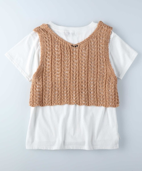 BACK NUMBER（バックナンバー）の「【BACK NUMBER】ニットビスチェレイヤード（ベスト・レディース・ブラック/キャメル/ピンク・L/M）」の18枚目の写真