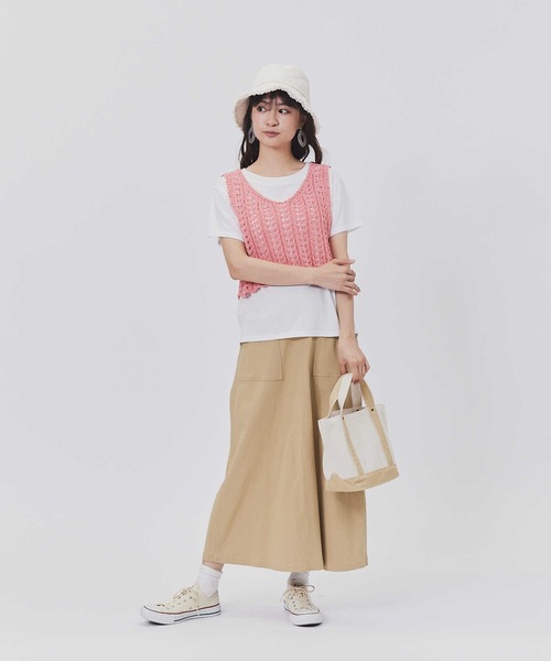 BACK NUMBER（バックナンバー）の「BACK NUMBER(バックナンバー)ニットビスチェレイヤード（ベスト・レディース・ブラック/キャメル/ピンク・L/M）」の18枚目の写真