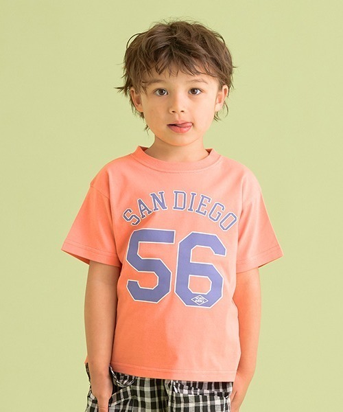 b・ROOM（ビールーム）の「【型崩れしないやわらかコットン】選べる8パターンオリジナルプリントTシャツ（Tシャツ/カットソー・キッズ・クリーム/ブルー/アイボリー/グレイッシュベージュ/ライトブルー/ブラック/オレンジ/ラベンダー・100cm/110cm/120cm/130cm/140cm/150cm）」の8枚目の写真