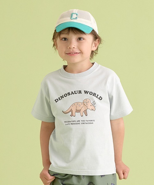 b・ROOM（ビールーム）の「【型崩れしないやわらかコットン】選べる8パターンオリジナルプリントTシャツ（Tシャツ/カットソー・キッズ・クリーム/ブルー/アイボリー/グレイッシュベージュ/ライトブルー/ブラック/オレンジ/ラベンダー・100cm/110cm/120cm/130cm/140cm/150cm）」の6枚目の写真