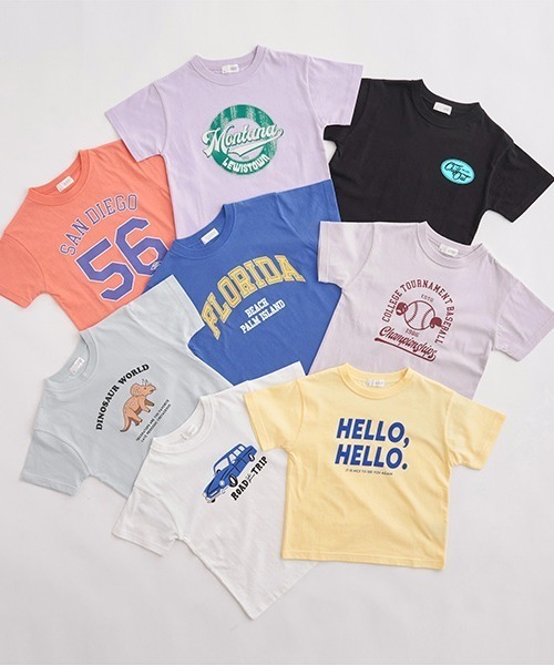 b・ROOM（ビールーム）の「【型崩れしないやわらかコットン】選べる8パターンオリジナルプリントTシャツ（Tシャツ/カットソー・キッズ・クリーム/ブルー/アイボリー/グレイッシュベージュ/ライトブルー/ブラック/オレンジ/ラベンダー・100cm/110cm/120cm/130cm/140cm/150cm）」の21枚目の写真