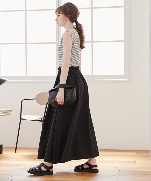 ANGIE(アンジー)の「ドロストドッキングワンピース(ワンピース・レディース・オフホワイト/ブラック/ブラック系その他・FREE)」の5枚目の写真