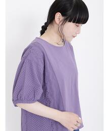 Samansa Mos2 | サイドレース切替えカットソー(Tシャツ/カットソー)