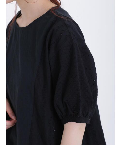 Samansa Mos2（サマンサ モスモス）の「サイドレース切替えカットソー（Tシャツ/カットソー・レディース・ブラック/ミント/オフホワイト/パープル・F）」の3枚目の写真