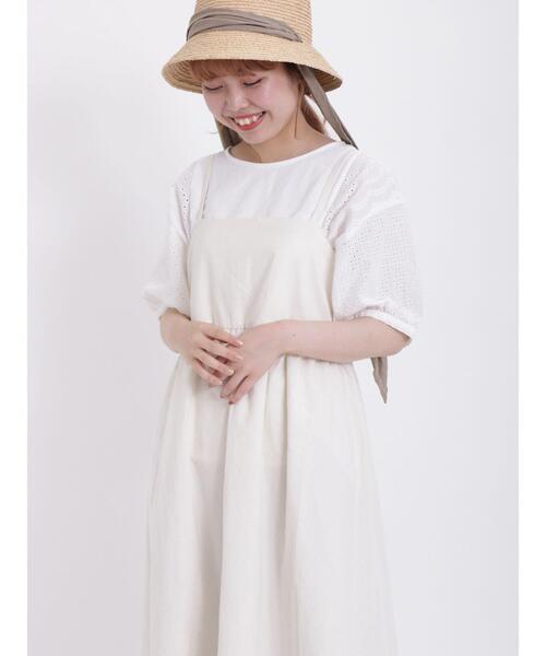 Samansa Mos2（サマンサ モスモス）の「サイドレース切替えカットソー（Tシャツ/カットソー・レディース・ブラック/ミント/オフホワイト/パープル・F）」の7枚目の写真