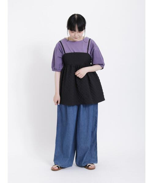 Samansa Mos2（サマンサ モスモス）の「サイドレース切替えカットソー（Tシャツ/カットソー・レディース・ブラック/ミント/オフホワイト/パープル・F）」の22枚目の写真