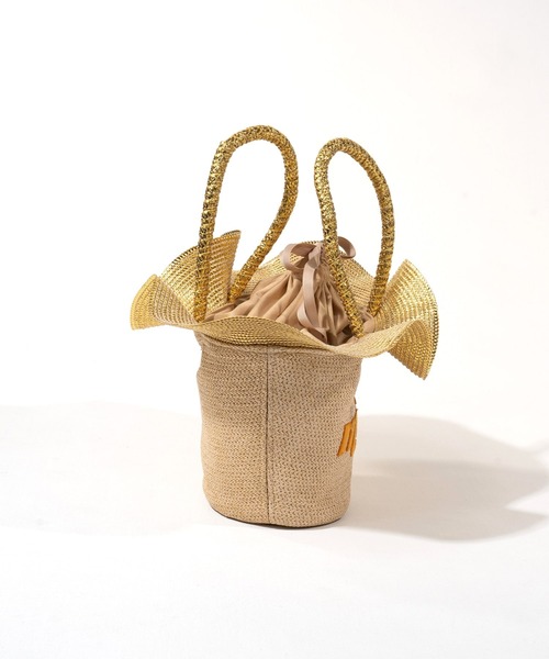 HAYNI(ヘイニ)の「Oursmiel くまのハチミツ(かごバッグ・レディース・ブラック/ナチュラル・FREE)」の14枚目の写真