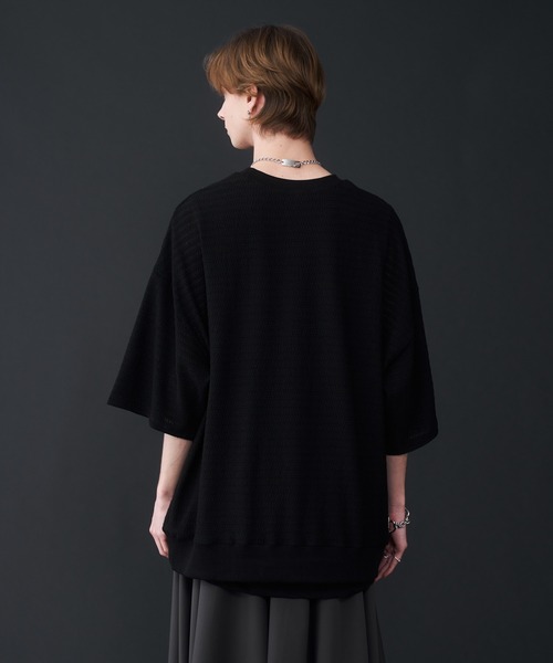 KUUUPY（クーピー）の「Relaxed Lace T-Shirt - リラックスレースTシャツ（Tシャツ/カットソー・メンズ・オフホワイト/ブラック・SMALL/MEDIUM/LARGE）」の15枚目の写真
